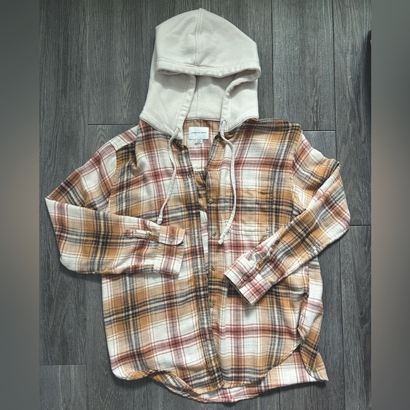 American eagle drawstring flannel - Picture 1 of 2
